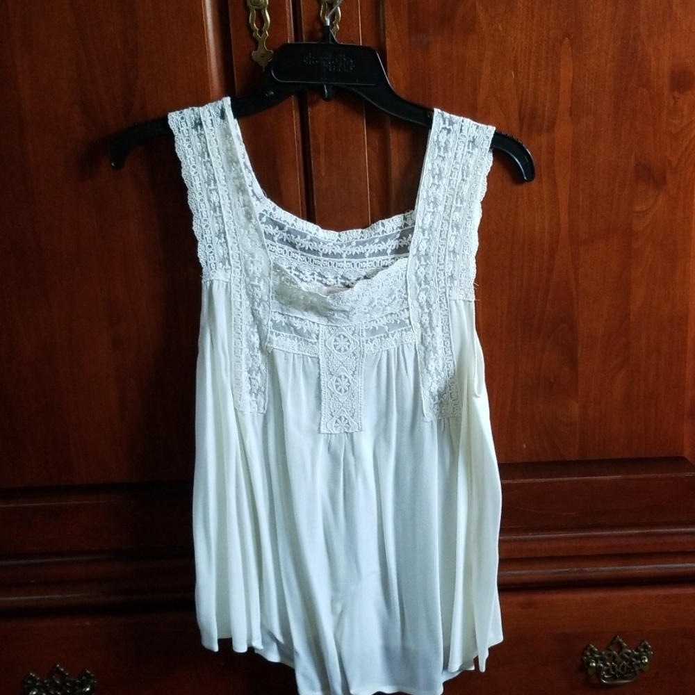 Lace trim top